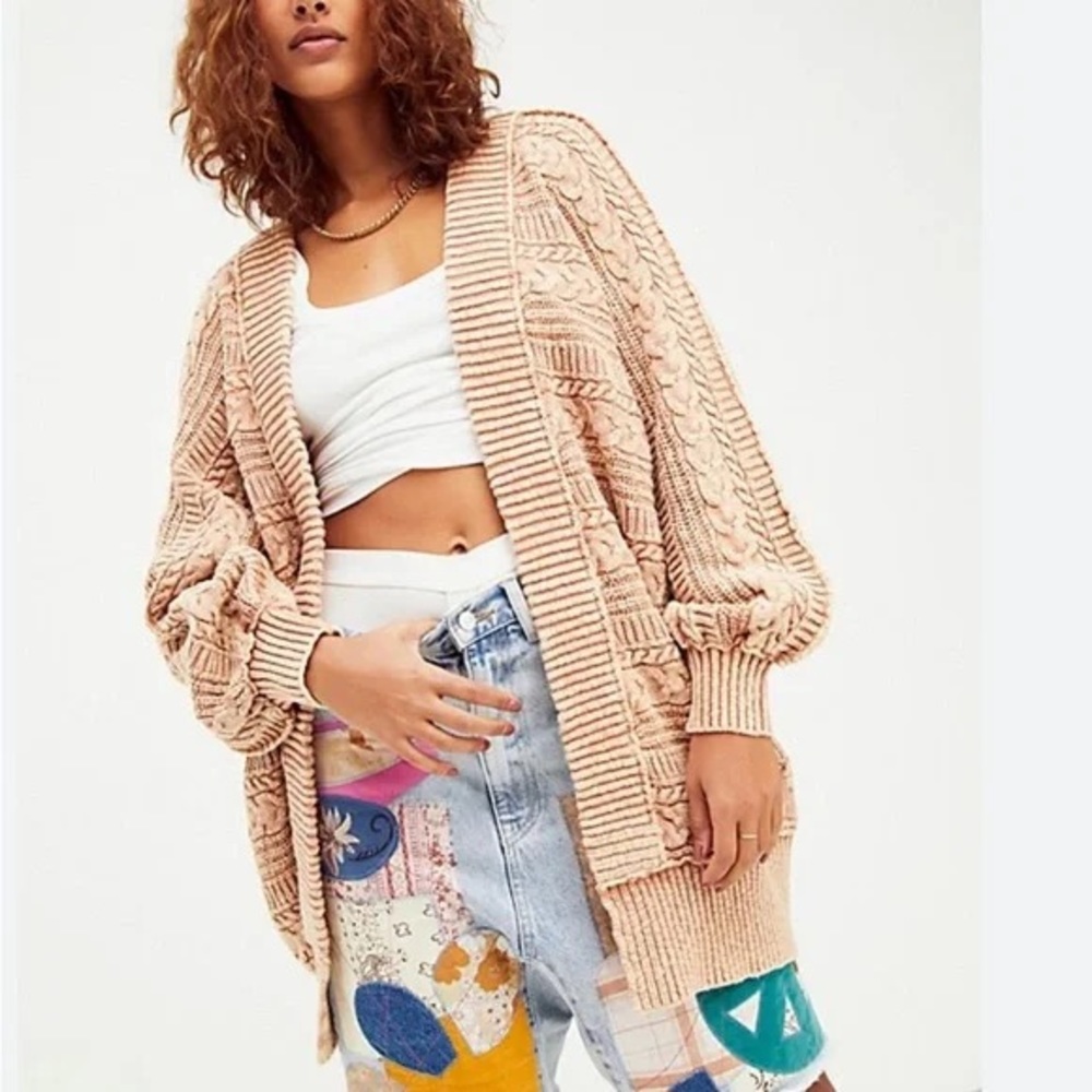 Free People Tide is High Chunky Knit Cardigan